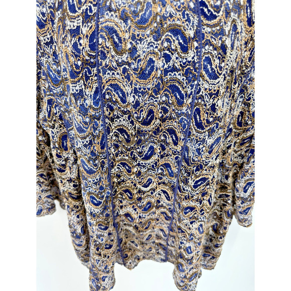 CJ Banks Blouse Size 2X Lace Overlay Eclectic Maximalist Artsy Unique Feminine - Picture 3 of 7